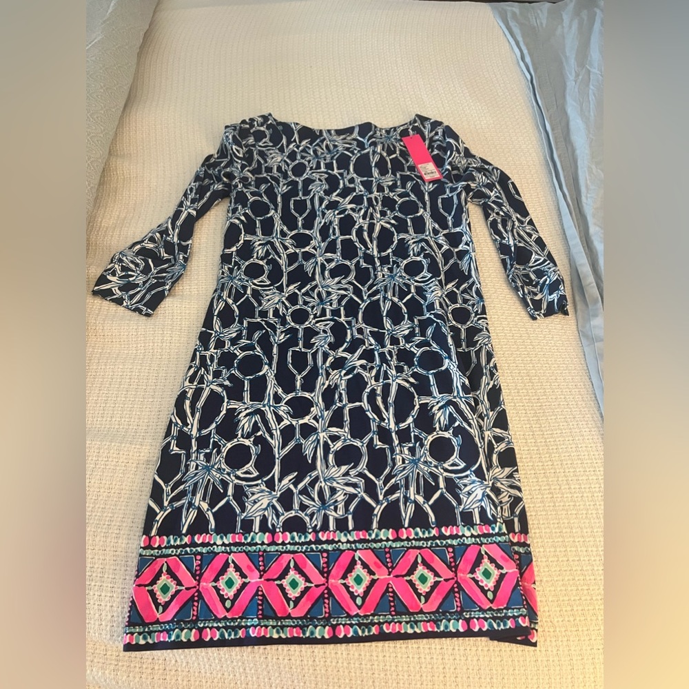 NWT: Lilly Pulitzer blue long sleeve dress.